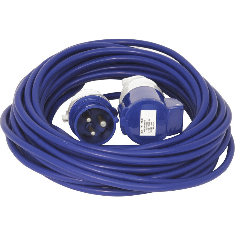 230V 16A IP44 14M EXTENSION LEAD BLUE CABLE