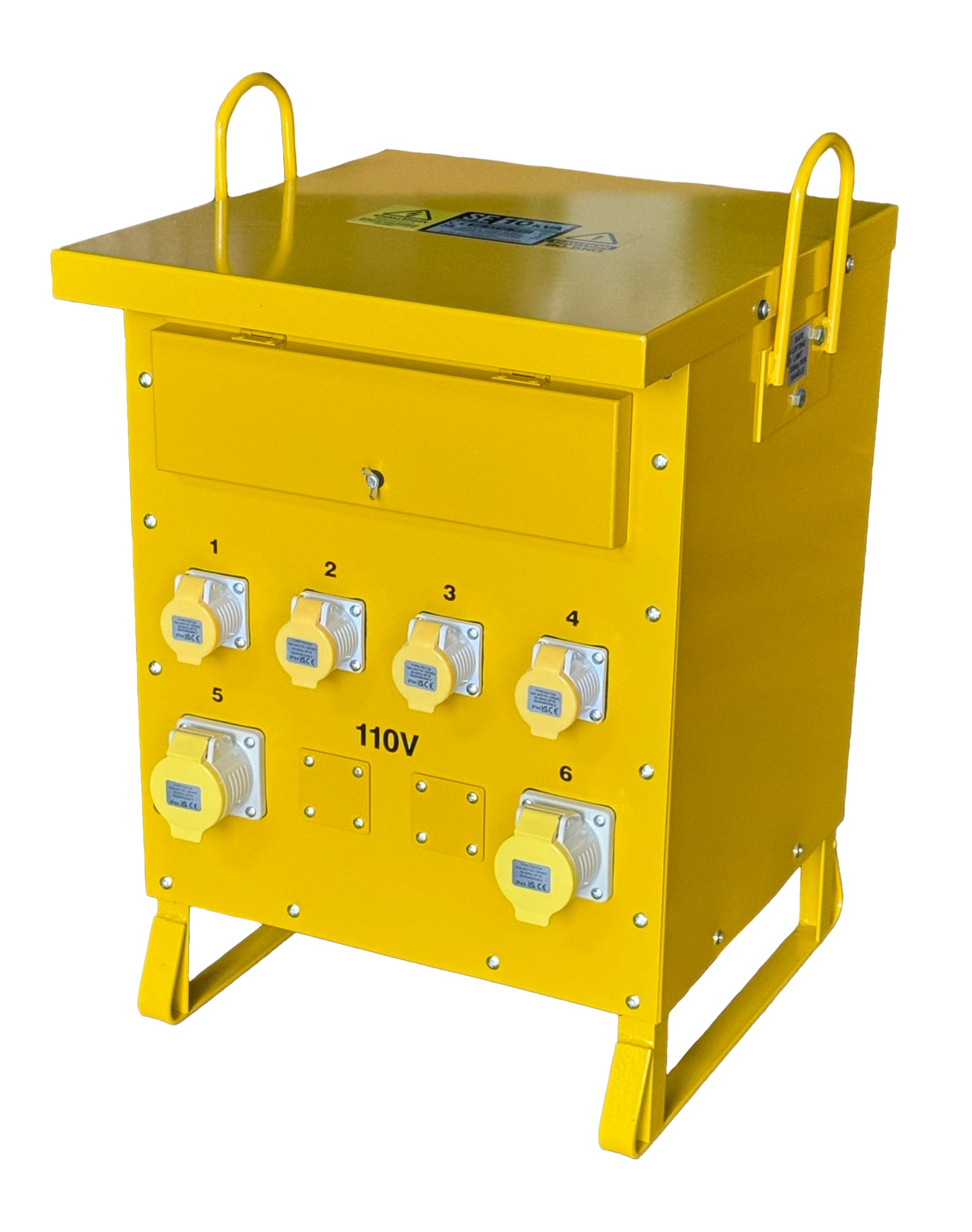 YELLOW 110V 10KVA 3PH SITE TRANSFORMER