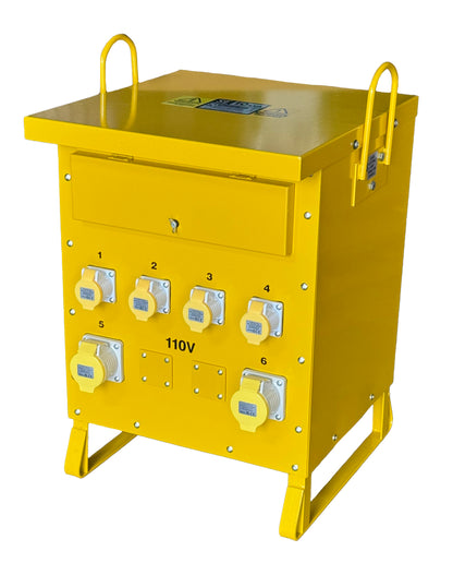 YELLOW 110V 10KVA 3PH SITE TRANSFORMER